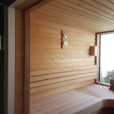 Sauna sur mesure vitré, Atelier du Sauna